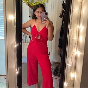 Red Pantsuit